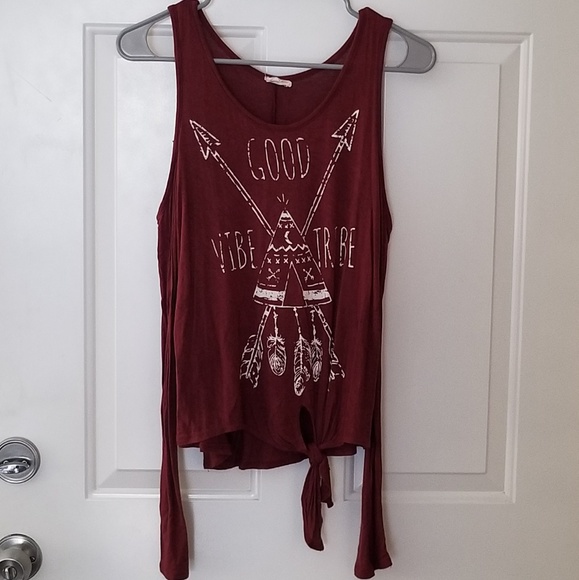 Four Girlz Tops - Four Girlz Cold Shoulder Long Sleeve Shirt